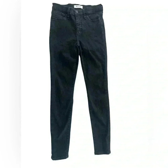 Madewell Roadtripper Jeans in Black Wash Stretch Skinny Jeans Size 26 - Picture 1 of 8